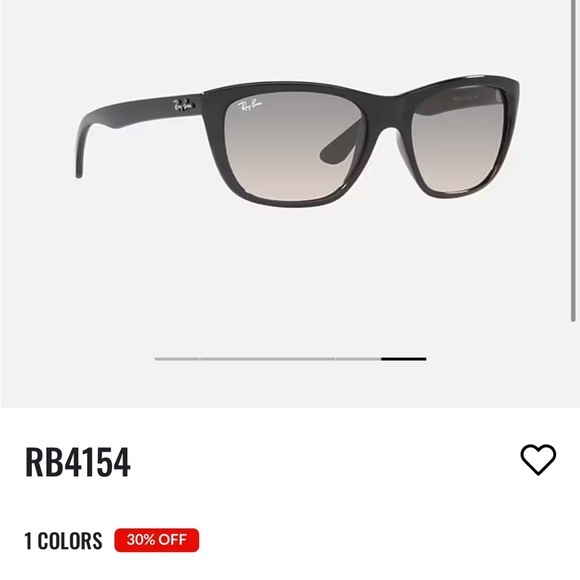 Ray-Ban Black Gradient Sunglasses 4154 NEW - Picture 1 of 4